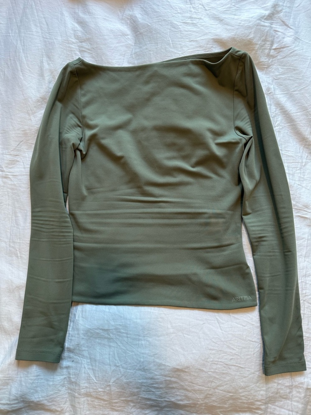 Aritzia Contour Boatneck Long Sleeve in Sagesse